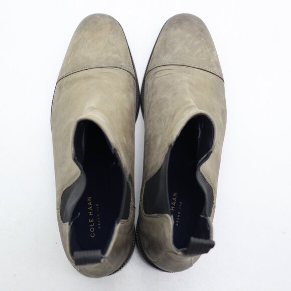 Cole Haan Wagner Grand Men's Size 12 M Waterproof Chelsea Boot Olive Green Grey - Picture 9 of 10